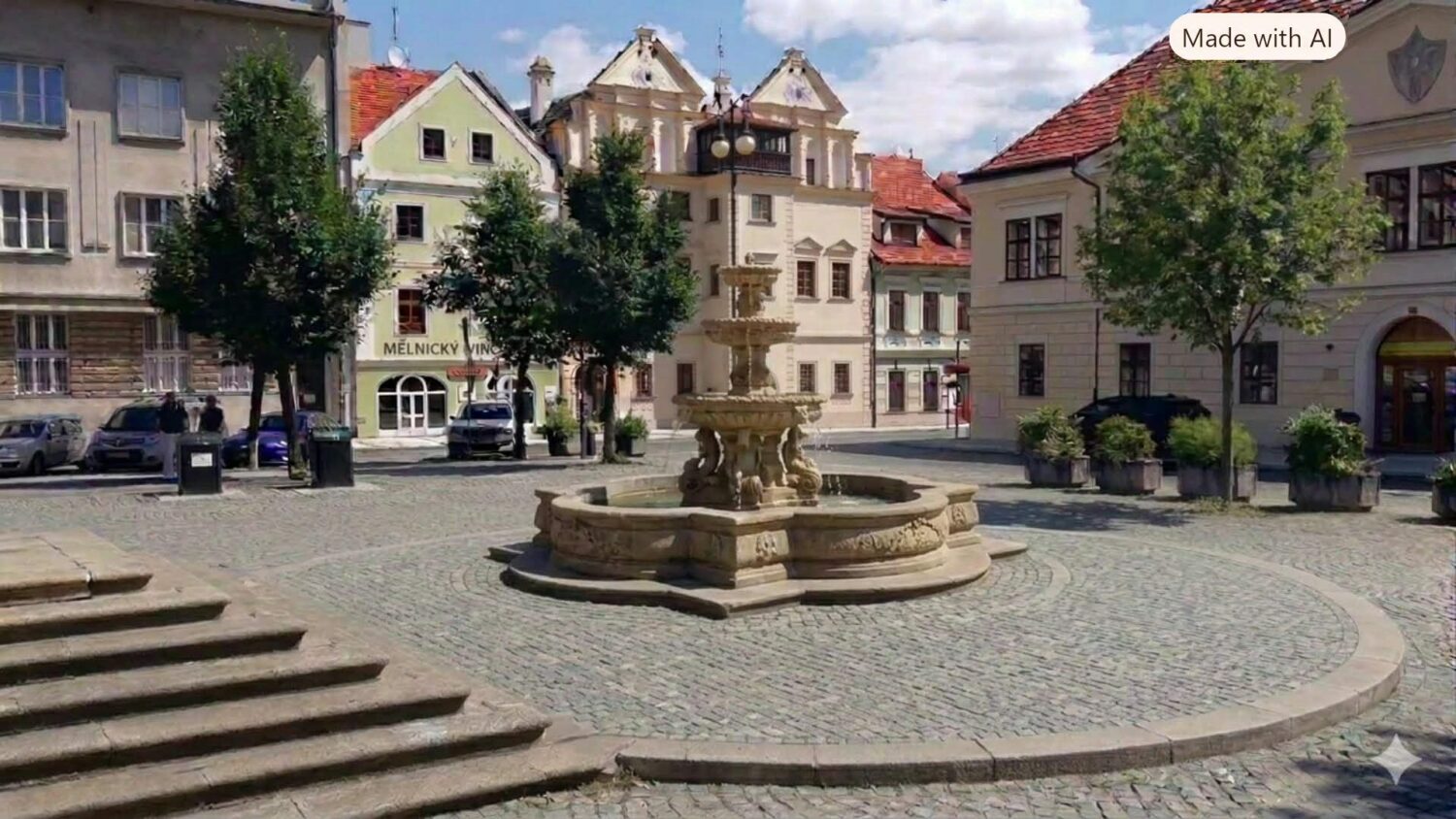 "výhled z parku na Dobroměřice"