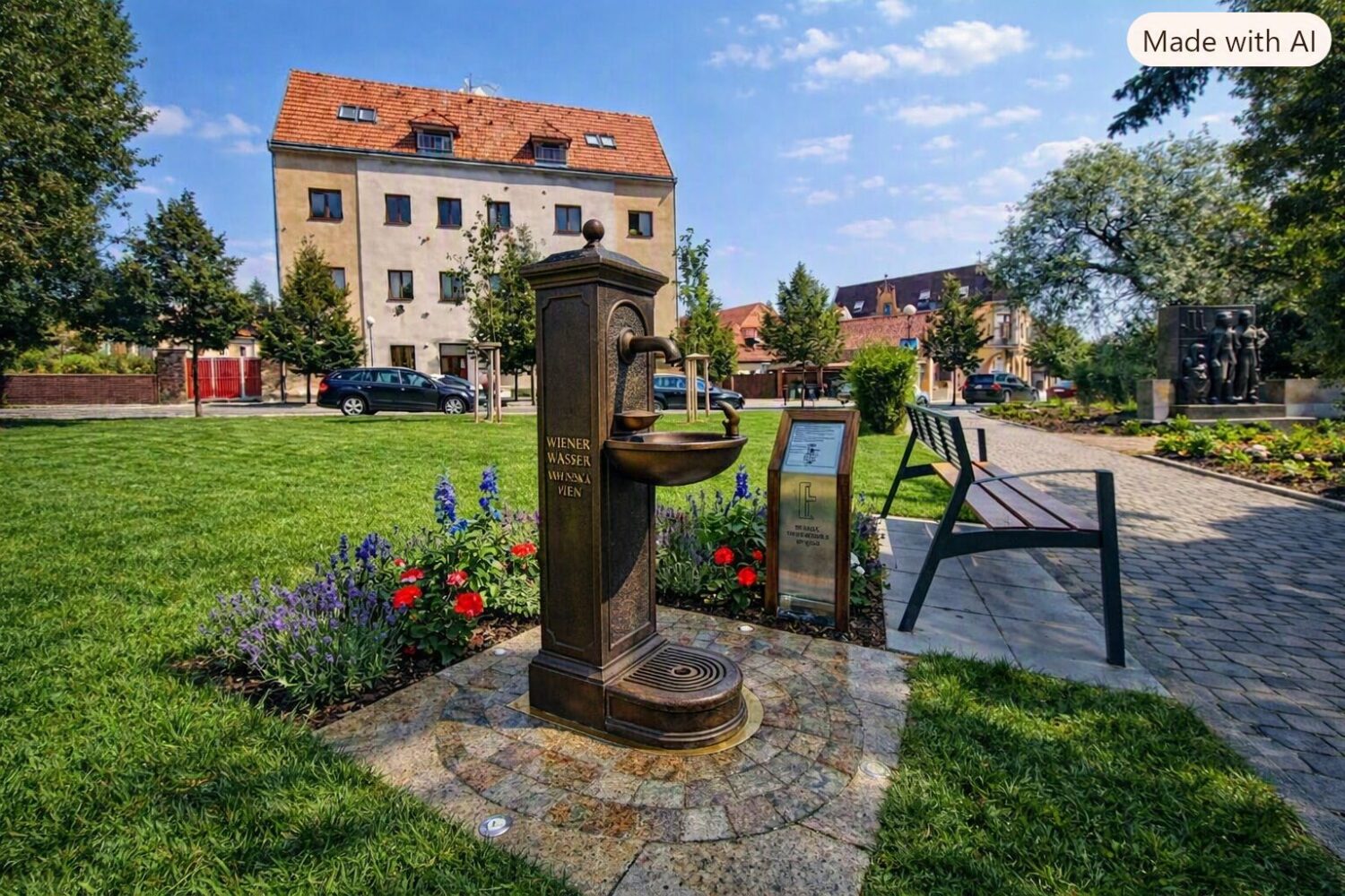 "výhled z parku na Dobroměřice"
